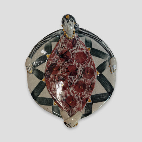 Helen Martino ‘Peaceful Dishy Lady’ (143) ceramic H5xW18xD22cm