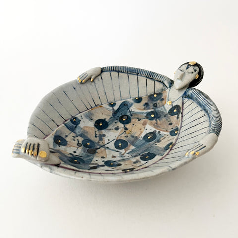 Helen Martino 'Peaceful Dishy Lady' ceramic H7xW21xD16.5cm