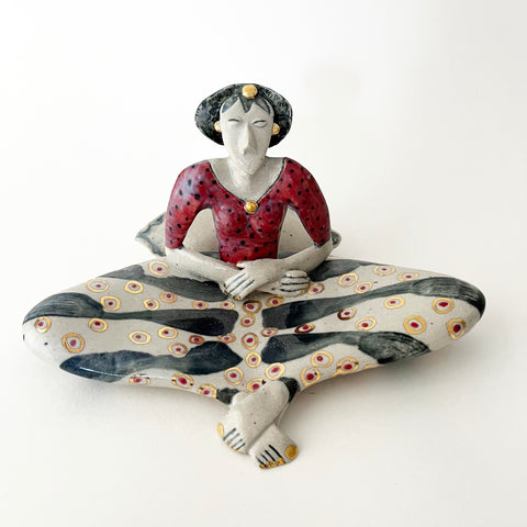 Helen Martino 'Sitting Quietly' ceramic H10.5xW20xD16cm