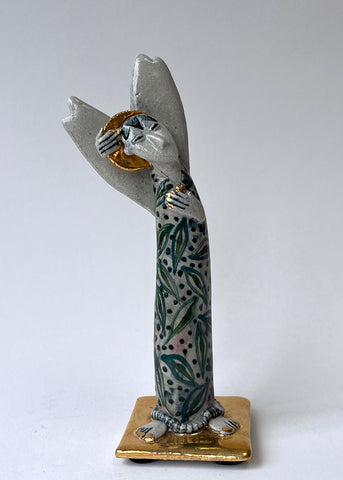 Helen Martino 'Windy Day Angel' ceramic H16xW7xD5.5cm