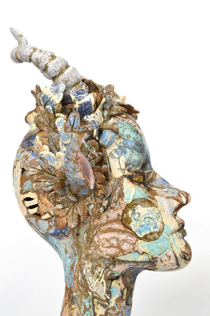 Helen Nottage 'Female Faun' ceramic 41x23x31cm