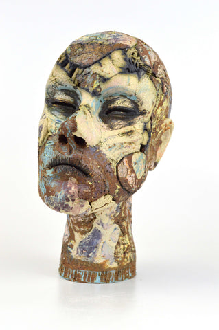 Helen Nottage 'Female Head II (Small)' ceramic H17xW10xD13cm