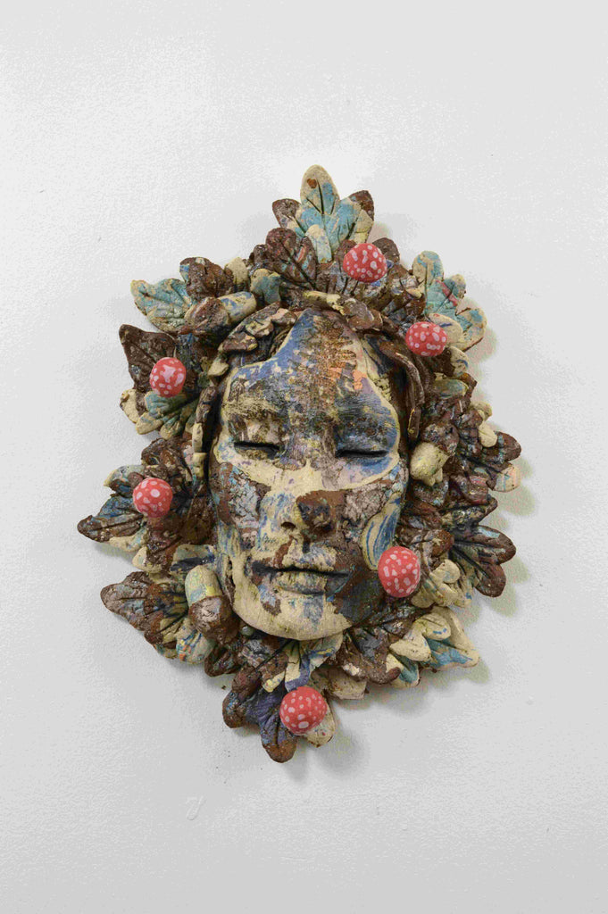 Helen Nottage 'Miniature Green Man III - fly agaric (HN171)' 26x16x7cm
