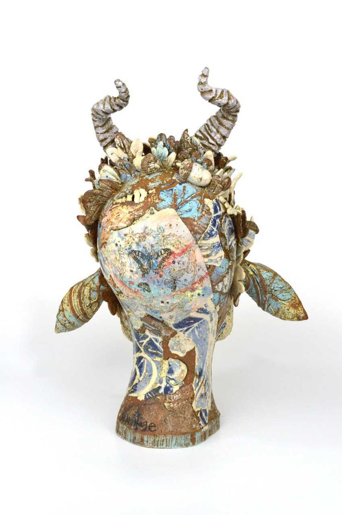 Helen Nottage 'Pan head' ceramic 37x28x33cm
