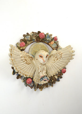 Helen Nottage 'Hunter's Moon Wreath' ceramic 23x27x7cm