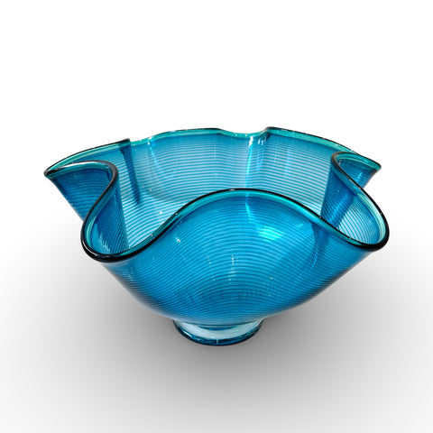 Bob Crooks 'Large Venetian Bowl' (turquoise) glass H22.5cm D34cm