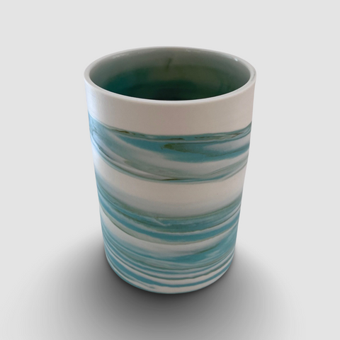 Lindy Barletta 'Minty Vase' ceramic 15x12cm