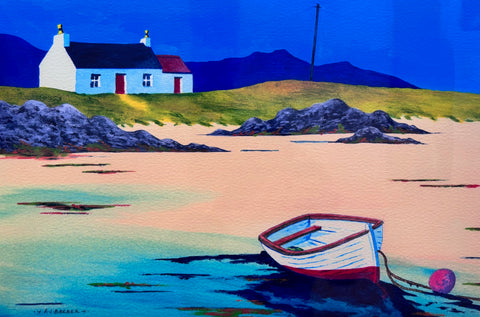 Anthony Barber 'Beached on Lewis' limited edition print ed 46/195 38x25cm (56x46cm mounted)