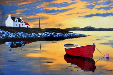 Anthony Barber 'Lewis Golden Glow' limited edition print ed 115/195 38x25cm (56x46cm mounted)