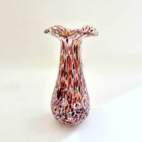 Richard Shakspeare 'Pink Confetti Bud Vase' glass H15.5cm