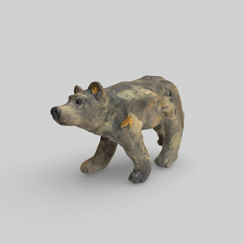 Jack Durling 'Grizzly Bear II' ceramic H11xL17cm