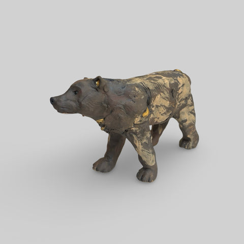 Jack Durling 'Grizzly Bear I' ceramic H11xL17cm