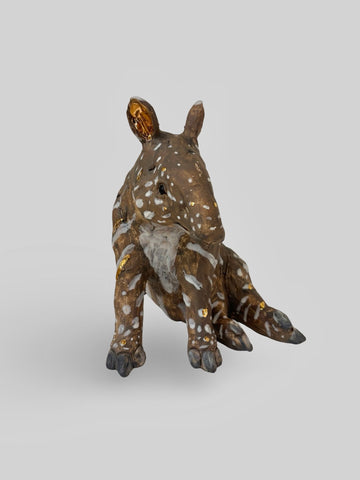 Jack Durling 'Malaysian Tapir Calf' stoneware and gold lustre