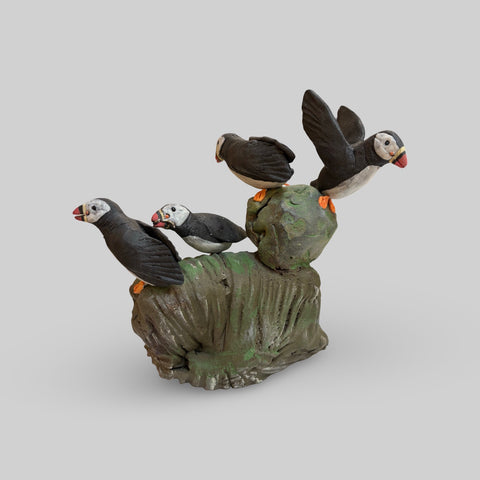 Jack Durling 'Puffins' ceramic H20xL20cm
