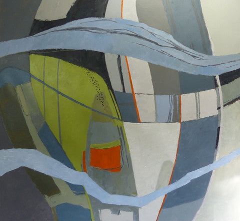 Jean Noble 'Illuminated' acrylic on mount card 107x111cm
