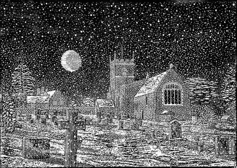 Jenny Dingwall 'Dead of Night' linocut 29x21cm (unframed)
