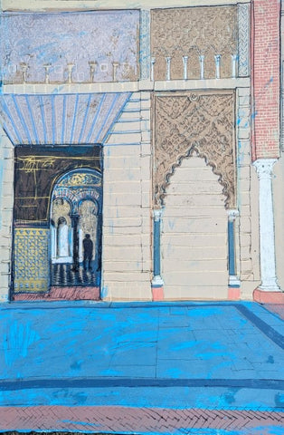 Jenny Martin RSW 'Glimpse of the Jewelled Chamber' screenprint 56x38cm (mounted, unframed)