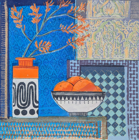 Jenny Martin RSW 'Dreaming of Seville' screen print 38x38cm (unframed in mount)