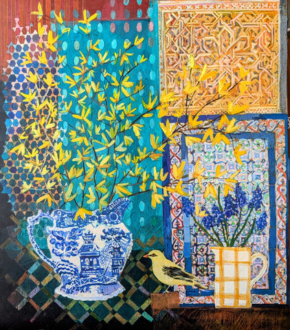 Jenny Martin 'Golden Springtime' mixed media 43x38cm (59x53cm framed)
