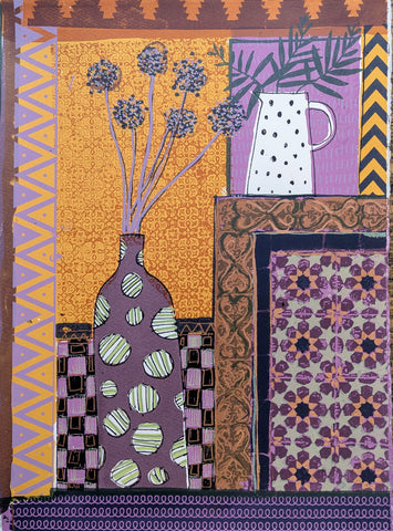 Jenny Martin RSW 'Persian Tiles' screen print 38x28cm (unframed in mount)