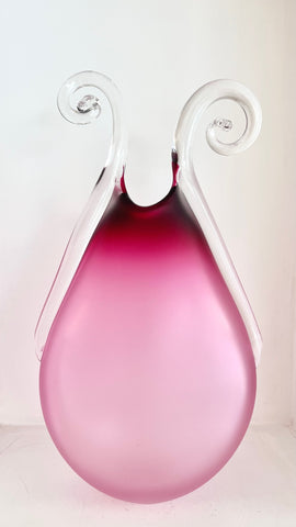 Bob Crooks 'Jester Vase' glass 37x20cm