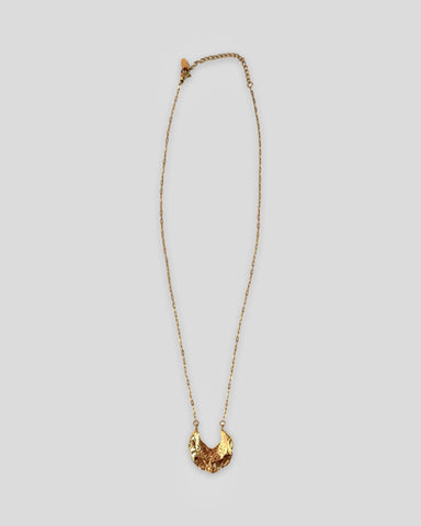 Jewel House Rocks 'Gold Crescent Necklace' L47cm