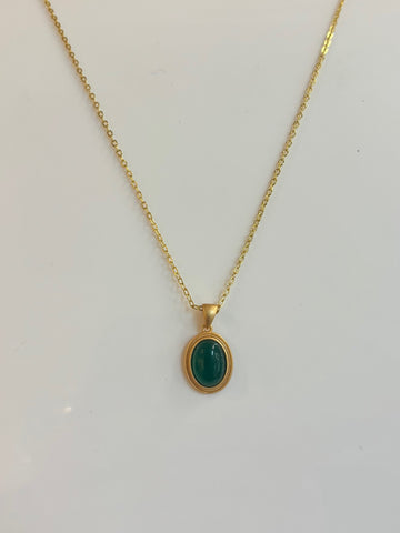 Jewel House Rocks 'Jade oval necklace' 39-43cm length