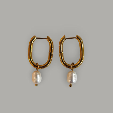 Jewel House Rocks 'Pearl drop earrings' 3.5cm length