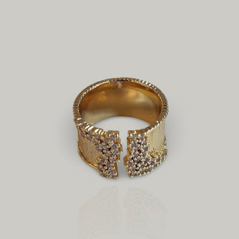 Jewel House Rocks 'Textured ring with tiny stones' 2cm diameter
