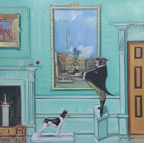 Joe Hargan 'Plein Air' oil on canvas 51x51cm