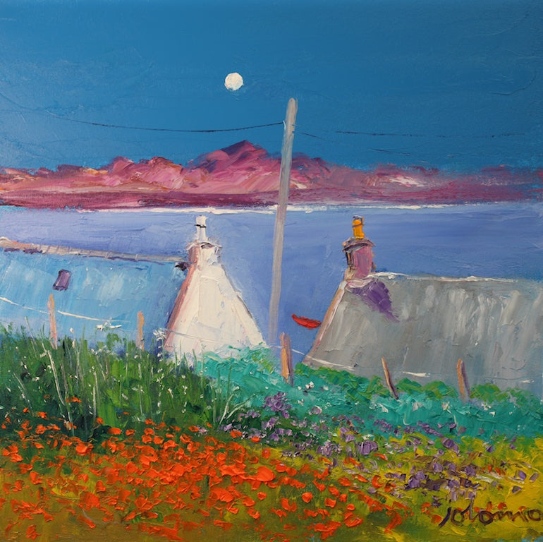 Original painting by John Lowrie Morrison OBE (Jolomo), available to purchase at Iona House Gallery in-store and online.