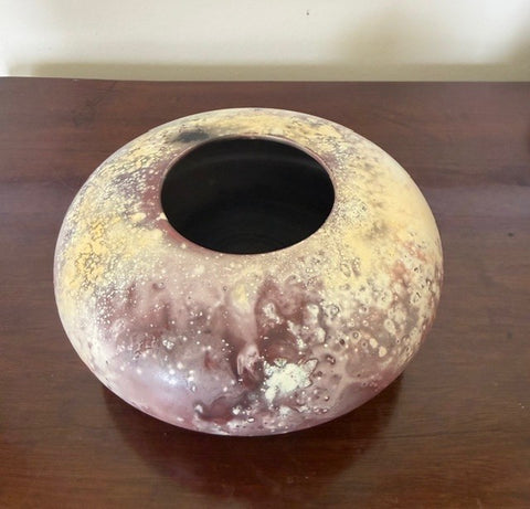 Jon Bull 'Celestial elliptical vessel' ceramic D17cm