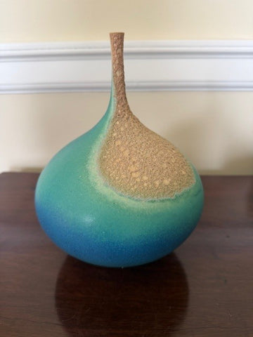 Jon Bull 'Medium coastal teardrop vessel' ceramic H21cm