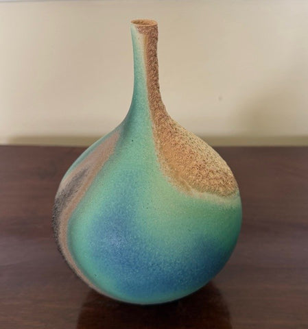 Jon Bull 'Small coastal teardrop vessel' ceramic H15cm