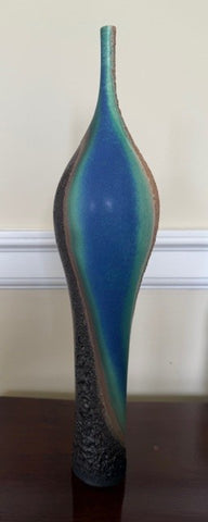 Jon Bull 'Tall Coastal Bottle' ceramic H38cm