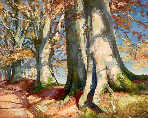 Jonathan Pocock 'November Path' oil on linen 40x50cm