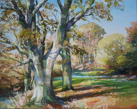 Jonathan Pocock 'Oak and Alder' 40x50cm oil on linen