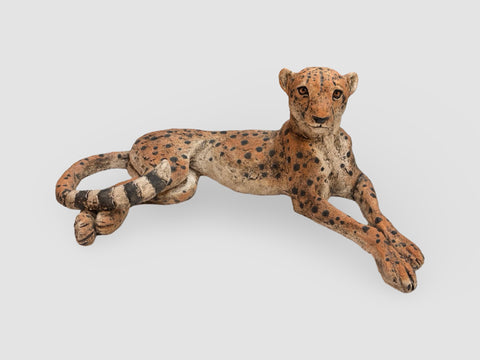 Julie Wilson 'Lying Cheetah' ceramic H16xW40xD32cm