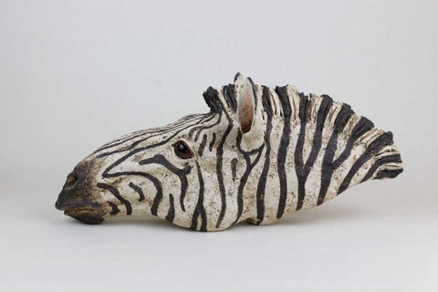 Julie Wilson 'Zebra Head' ceramic