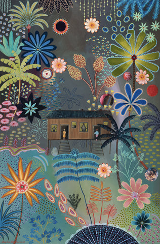 Daphne Stephenson 'Jungle Flowers' limited edition of 50 print 3ft x 4ft