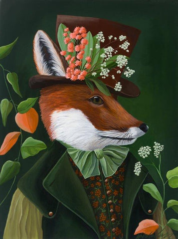 Kelly Stevens-McLaughlan 'Botanist Fox II' acrylic on canvas 61x46cm