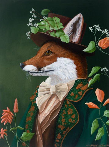 Kelly Stevens-McLaughlan 'Botanist Fox I' acrylic on canvas 61x46cm