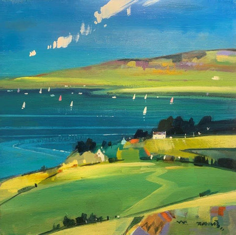 Ken Roberts 'Summer Regatta' acrylic on canvas 60x60cm