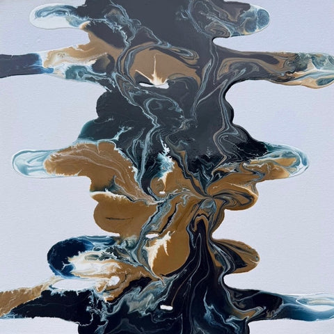 Kirsty Mackay 'Elements' industrial paint on canvas 100x100cm