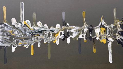 Kirsty Mackay 'Placidity' industrial paint on canvas 90x152cm