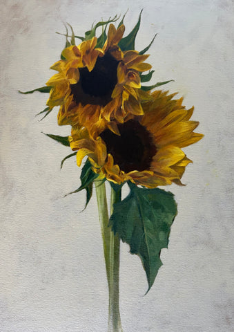 Lindsay Turk 'Anthesis VIII' oil on canvas 50x36cm (63x49cm framed)