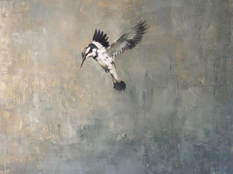 Lindsay Turk 'Gentle Beat XV' oil on board 38x52cm (52x66cm framed)