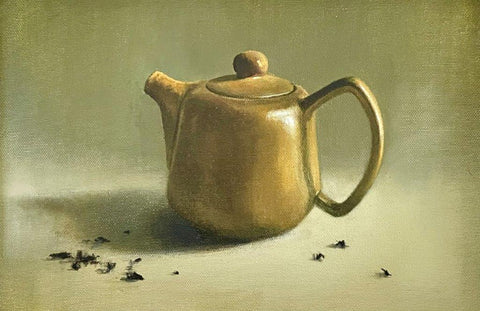 Lindsay Turk 'Yunnan Teapot IV' oil on canvas 20x30cm (frame 32x42cm)