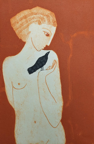 Lizzie Wheeler 'A Brief Encounter' limited edition collagraph 35x22.5cm