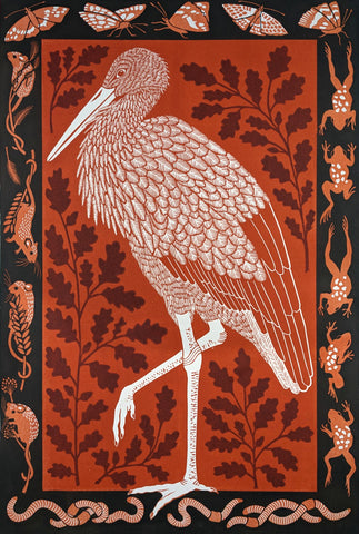 Lizzie Wheeler 'Balance' limited edition linoprint 62.5x42cm
